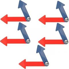 5pcs Plastic Clock Hands Replacement Kit for Clock Projects Non-Ticking Mechanism Educational Tool for Boy Girl to Learn Easy to Assemble for Classroom Activities