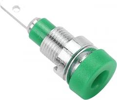 Banana Plug Connectors Banana Socket Jacks Banana Terminals Made of PA Brass Rated 30Vac-60Vdc 10A for Electronic Industrial Equipment with Plug and Play Design (Green)