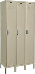 Hallowell UEL3288-1A-PT Parchment Steel DigiTech Electronic Access Locker, 3 Wide with 3 Opening, Single Tier, 36