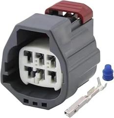 1/ Sets 6 Pin Car Waterproof Connector Plug 7282-5553-10 Car Electric Gasoline Pump 7283-5553-10 Electronic Plug(Black)(Black)