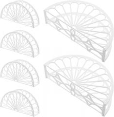 Milisten 6pcs Upright Acrylic Napkin Holder Tissue Rack Freestanding Napkin Stand for Home Dining Table Kitchen Accessories