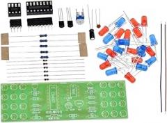NE555 CD4017 IC LED Electronic Lights Kits Red Blue Dual - Color DIY Kit Strobe Electronic Suit Flashing Lights Components DIY Replacement for OEM