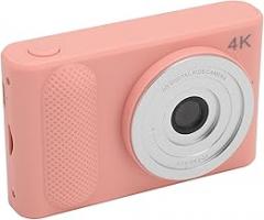 Pongnas Micro SLR Camera, Autofocus Digital Camera Electronic Image Stabilization 16x Digital Zoom 48MP HD for Travel (Roseate)