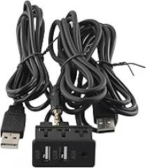 Car For Dashboard Dual USB AUX Port Panel With 1 5M Extension Cable For Charging Mobile And Electronic Devices