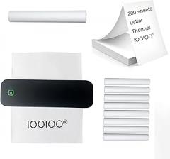 200 page letter size folded thermal paper + 1 printer + 9 rolls thermal paper