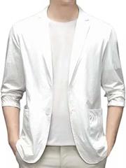 Lolvmvchi Kyayu Lightweight Summer Suit Jacket Men 2024 Sport Coats Casual Two Buttons Jackets