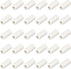 uxcell 30pcs 2mm Dia Ceramic Tube Insulated Electronic Wire Bundle Heat Insulation Protection Single Bore
