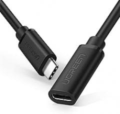 UGREEN USB Type C Extension Cable (10Gbps), USB 3.2 Type C Male to Female Fast Charging, Compatible with MacBook Pro iPad Pro Dell XPS Surface Switch DJI Mavic Dongle Hub,1.5FT