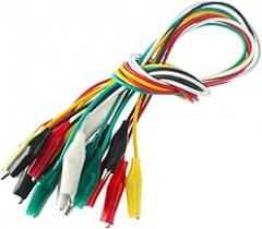 10PCS Test Lead Set & Alligator Clips, 5-Color 20inch Test Leads Crocodile Jumper Wires Cable for Electrical Testing, Circuit Connection, Electronic Experiment