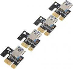 Beaupretty 4pcs Pci-e to Riser Cards to Pci- for Mining and Easy to Install Compatible Desktop Graphics Cards
