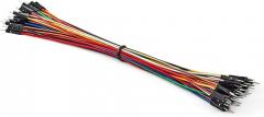 Chanzon 40pcs 20cm Long Male to Male Header Jumper Wire Dupont Cable Line Connector 40 pin Solderless Multicolored for Arduino Raspberry pi Electronic Breadboard Protoboard PCB Board
