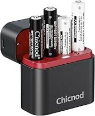 Rechargeable AA Lithium Batteries with Charger, 4 Pack Double A Batteries for Blink Camera, 3800mWh 1.5V Output High Capacity, 4 Slot aa Li-Ion Battery Charger, 1600+ Cycle Life 2H Fast Charging