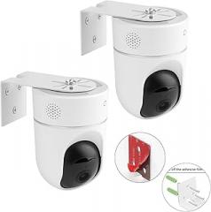 UYODM 2Pack Adhesive Metal Wall Mount Compatible with Eufy Security Solo Indoor Cam E220 & P24, No Drilling VHB Stick On or Screw Install, Two Ways Install Camera Mounting Bracket Get The Best View