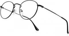 Small Metal Round Reading Glasses for Women Men Classic Vintage Retro Shades Blue Light Blocking Computer Readers