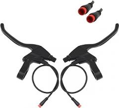 E-Bike Brake Lever for Electric Bicycle E-Bike E-Scooter Electronic Tricycle Safety Control with Waterproof Wire(1 Pair)