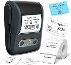 Label Maker with Tape, Label Printer for Business, Sticker Printer- Compatible with 12-57mm Width Labels, Wireless Connectivity, High-Speed Printing, 1200mAh Battery, for Office & Home (Black)