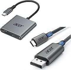 3 in 1 SD 4.0 Card Reader Bundle with USB C to DisplayPort Cable 6.6 FT