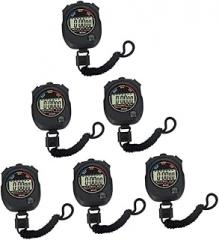 POPETPOP 6Pcs Professional Electronic Timer Stopwatch for Sports Games Multi Function Referee Watches with Easy Operation for Track Gym and Match Timing