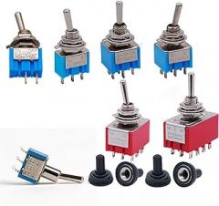 6mm Switches Miniature Toggle Switch Single Pole Double Throw Mini Waterproof Cap Smart Micro Electronic Gadgets ON-Off-ON 6A