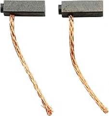 2pcs 6mm x 5mm x 15mm Carbon Motor Brush - For Generic Electric Motor - With Copper Wire Electrical Spare Part Generator Hammer Drill Brushes Set Replacement Electronic Graphite Power Tool