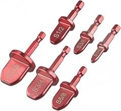 for Pipe Expander Set for HVAC Copper Tubing, 6-Piece Swaging Tool with Hex Shaft, Compatible with Drills, Sizes /4
