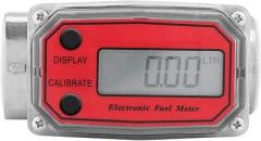 Digital Turbine Flow Meter Flowmeter Gauge PCB Electronic Flow Indicator Sensor Counter Petrol Fuel Kerosene Methanol Water 25MM(LLW-25)