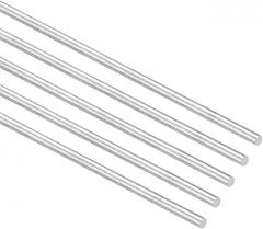 #US Pack of 5 304 Stainless Steel Round Rods 3.5mm X 350mm Solid Shaft Rods