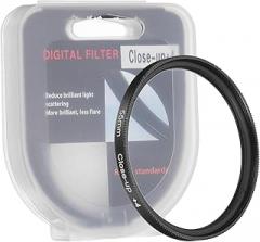 PATIKIL 55mm Close-up Filter Macro Lens Filter +4 Diopter Magnification Close-up Lenses with Cap Camera, Black