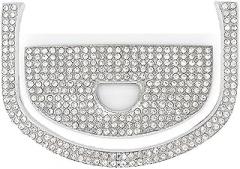 Car Bling Electronic Handbrake Button Cover Trim, Auto Handbrake Shiny Rhinestone Decorative Sticker, Compatible with Jaguar Xj Xjl Xf 2008-2015