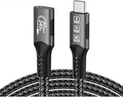 240W USpB4 Type C Cord High-Speed Charging Support Cable 8K 60Hz 40Gbps USpB C Video Cable for MaicBook Lpaid Docking SSD Thunderbolt 4 New 2026 High for Reliable Electronic Component