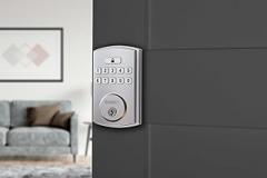 BRINKS Keyless Entry Door Lock Deadbolt, High-Security Keypad Door Lock with Deadbolt, 50 User Codes, Auto Locking Feature, Satin Nickel Security Locks