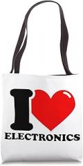 I heart Electronics I love Electronics Tote Bag