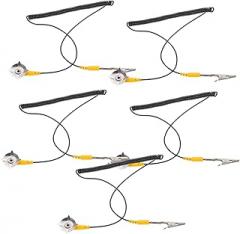 5pcs Static Grounding Wire PVC Material ESD Cable Clamp for Electronics