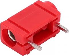 Hyuduo 5pcs Banana Socket, Plated Brass 4mm PCB Panel Test Connector, with Good Conductivity, for Multimeter Voltage Test Meter Electronic Equipment (Red)