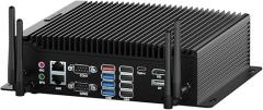 BASOARO Industrial PC Win 11 Pro Fanless Mini PC Core i5 10210U, 16GB RAM 256GB SSD, 2 RJ45 LAN, HD DP Type-C Triple Display Fanless Computer, GPIO, 6 RS232 COM, 8 USB, Dual Band WiFi, BT 4.2