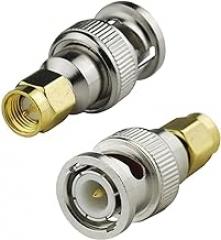 DHT Electronics 2pcs RF coaxial Coax Adapter SMA Male to BNC Male
