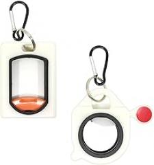 Zip Tie Holder Organizer for Tool Belt & Electrician - 2 Pcs Light Plastic Reusable Cable Tie Organizer, Efficient Cable Management with Simple Safety Design (Circle,Square White)