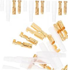 Alipis 50sets Male and Female Crimp Terminal Connectors with Insulation Covers for Automotive and Electronics Construction Secure Connections Versatile Use