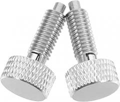 2pcs Knurled Handle Spring Plunger Quick Release Retractable Pin for Mechanical Equipment and Electronics