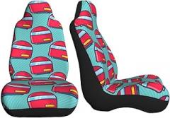 Seamless Pattern of Electronic Purifier Car Seat Covers Front Seat Covers Protector Car Interior Decor Set of 2 Fit Most Car Seat Covers for Car SUV Truck Sedan