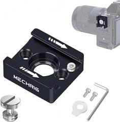 Cold Shoe Mount with 3/8 Screw for Heavy-Duty Camera Cage, Universal Aluminum Alloy Adapter for Monitor, LED Light, DSLR, Sony Canon Nikon – Anti-Slip Quick Release(62031B)