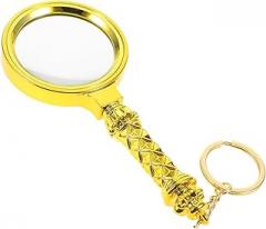 Handheld Reading Magnifier with Handle 10x Magnification 60mm Lens Lightweight Plastic Optical Tool for Seniors Book and Jewelry Inspection