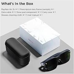 Air 3S AR Glasses Micro OLED Screen Display 3D HD Private Cinema Pocket TV Compatible for Mobile Phone Computer Game Machine(Standard)