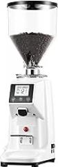 Professional Coffee Grinding Machine Digital Display,Commercial Espresso Coffee Maker,19 Adjusted Grind Coarseness Settings, for Kitchen BBQ Resturant White-500g