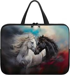 COEQINE Laptop Case Waterproof Laptop Sleeve 10-17 Inch for Men Black Dust Cover for Men College Bag With Handles