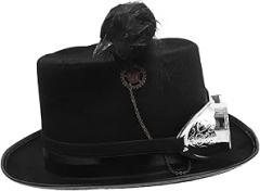 Halloween Retro Goth Steampunk Crow Hat for Electronic Music Festivals Cosplay and Parties Unique Black Animal Design for Halloween Celebrations