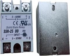 10PCS SSR25DD SSR-25DD Manufacturer 25A ssr relay input 3-32VDC output 5-60VDC Electronic Accessories