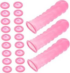 HOMSFOU 100pcs Latex Finger Protectors for Joint Support Breathable Comfortable Anti-wear Covers for Electronics Industrial Use Gaming and Postoperative Care