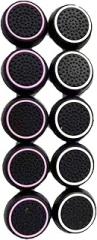 10 PCS Controller Thumbstick Caps Cover Replacement Silicone Touch Controller Rocker Cover for PS3 / PS4 / PS5 (Black with White +Black with Rose Red)