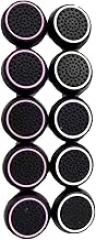 10 PCS Controller Thumbstick Caps Cover Replacement Silicone Touch Controller Rocker Cover for PS3 / PS4 / PS5 (Black with White +Black with Rose Red)